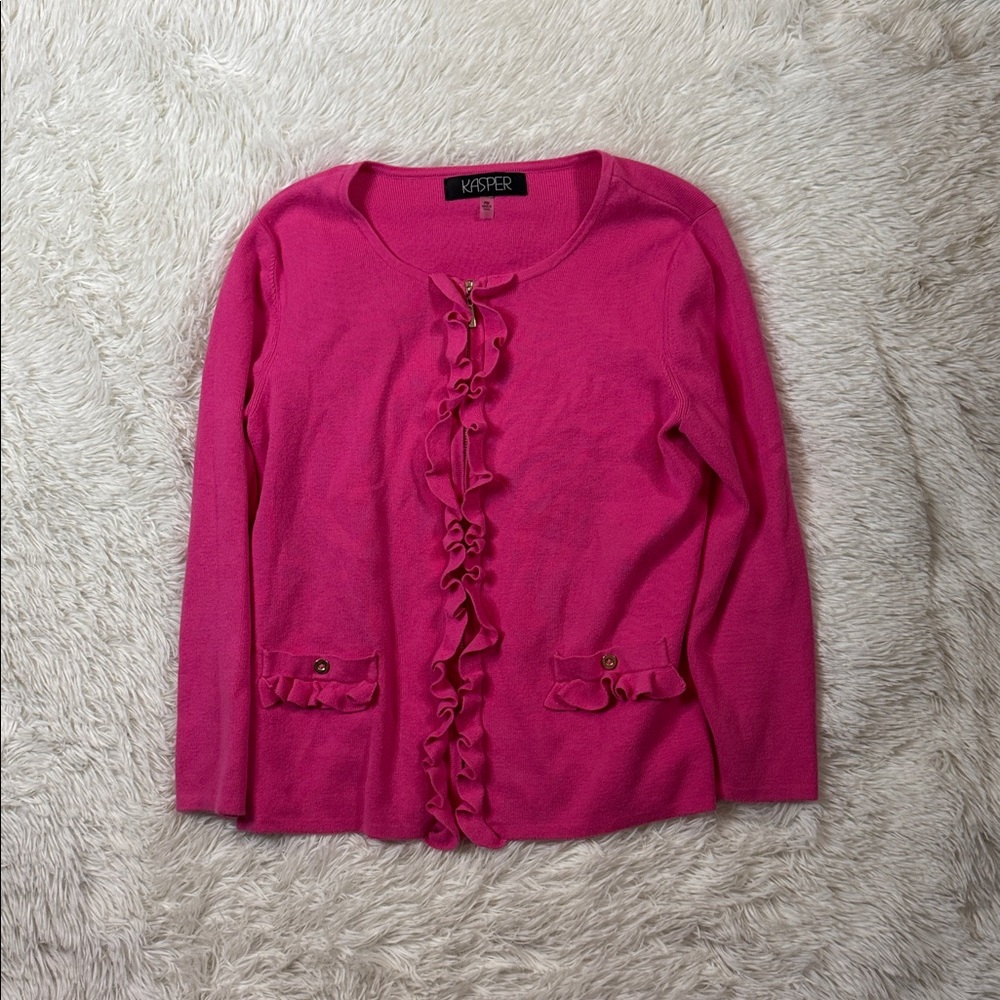 Kasper Ruffle Sweater - Picture 2 of 7